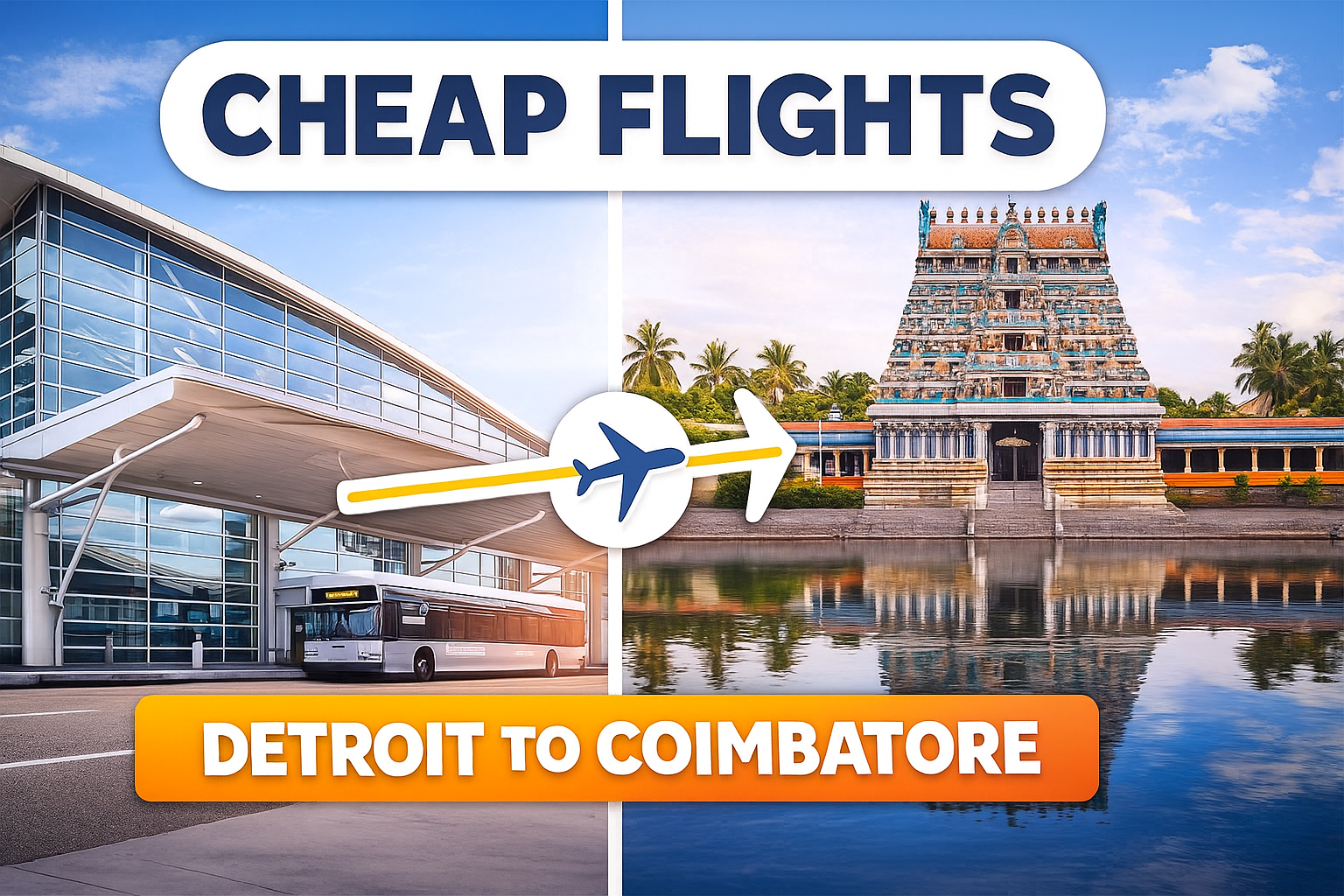 Cheap Flights from Detroit to Coimbatore