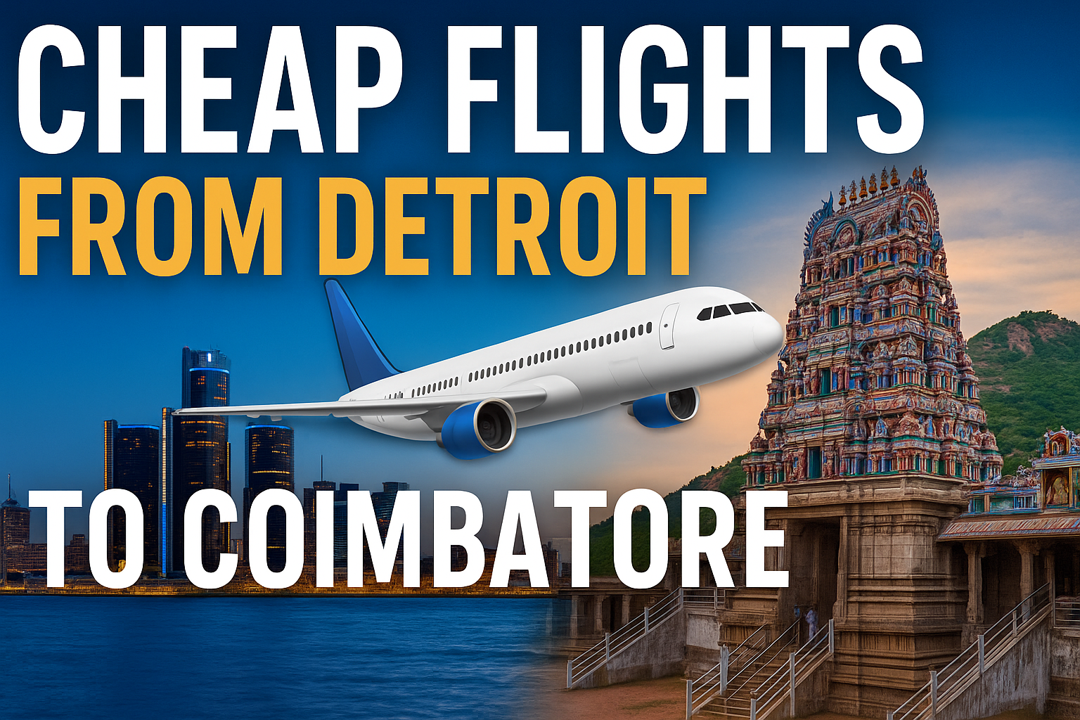 Cheap Flights from Detroit to Coimbatore