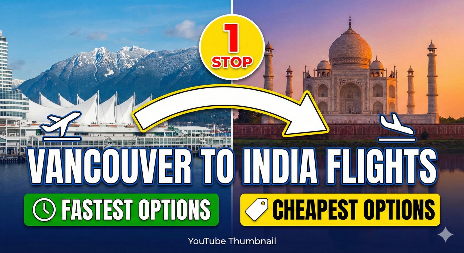 Vancouver to India Flights with One Stop