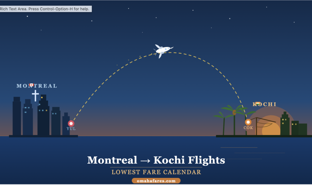 Montreal to Kochi Flights
